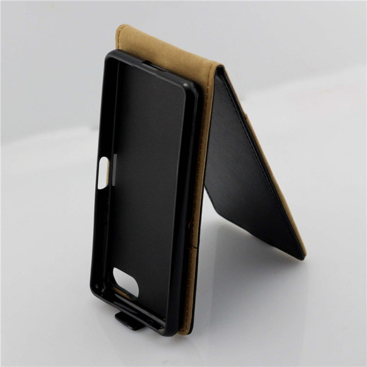 Business Style Vertical Flip TPU Leather Case  with Card Slot For Sony Xperia XZ4 Compact / XZ4C(black)