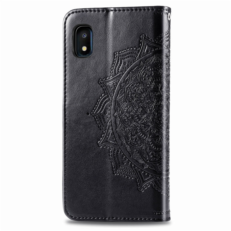 Halfway Mandala Embossing Pattern Horizontal Flip Leather Case for Galaxy A10E / A20E, with Holder & Card Slots & Wallet & Photo Frame & Lanyard