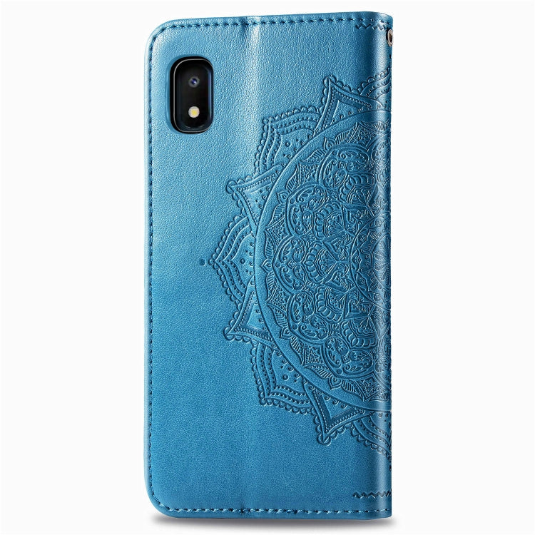 Halfway Mandala Embossing Pattern Horizontal Flip Leather Case for Galaxy A10E / A20E, with Holder & Card Slots & Wallet & Photo Frame & Lanyard