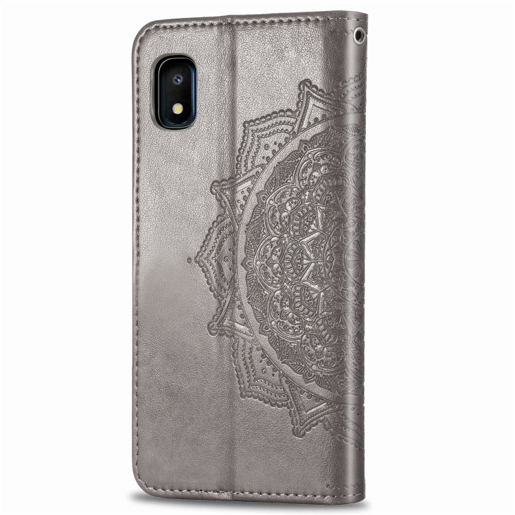 Halfway Mandala Embossing Pattern Horizontal Flip Leather Case for Galaxy A10E / A20E, with Holder & Card Slots & Wallet & Photo Frame & Lanyard