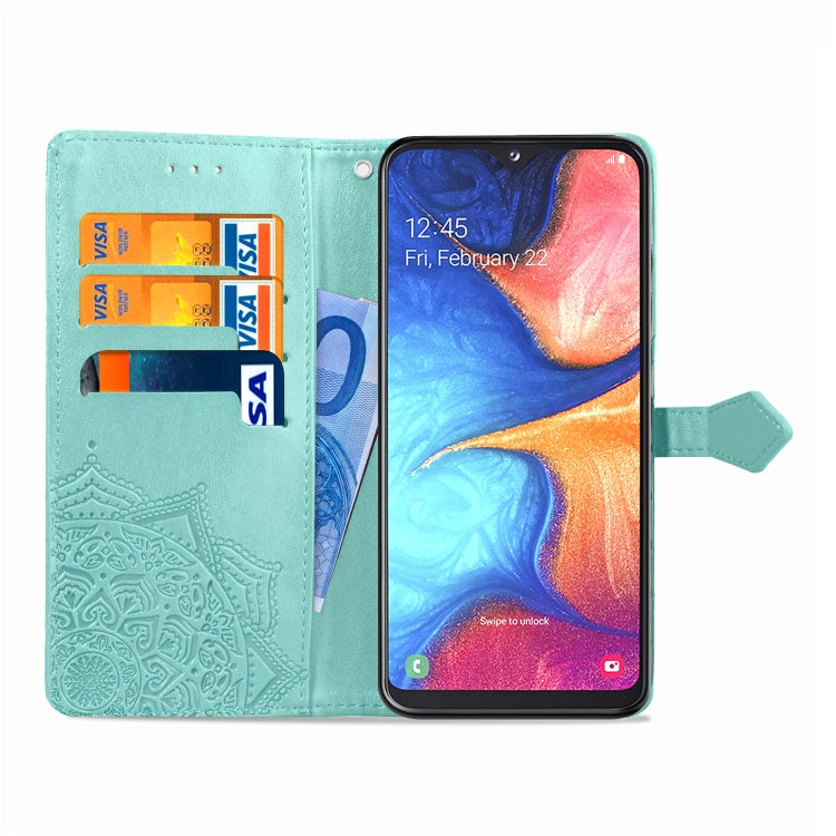 Halfway Mandala Embossing Pattern Horizontal Flip Leather Case for Galaxy A10E / A20E, with Holder & Card Slots & Wallet & Photo Frame & Lanyard