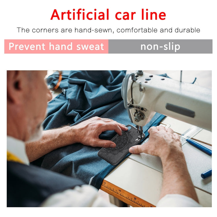 Embossed Mandala pattern PC + TPU + Fabric Phone Case for Huawei Nova5 & Nova 5 Pro ,with  Lanyard & Magnetic