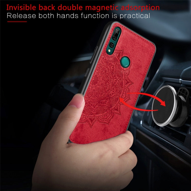 Embossed Mandala pattern PC + TPU + Fabric Phone Case for Huawei Y9 Prime (2019)  /  P Smart Z,with Lanyard & Magnetic