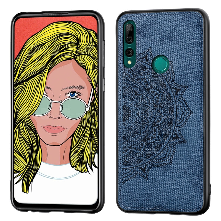 Embossed Mandala pattern PC + TPU + Fabric Phone Case for Huawei Y9 Prime (2019)  /  P Smart Z,with Lanyard & Magnetic