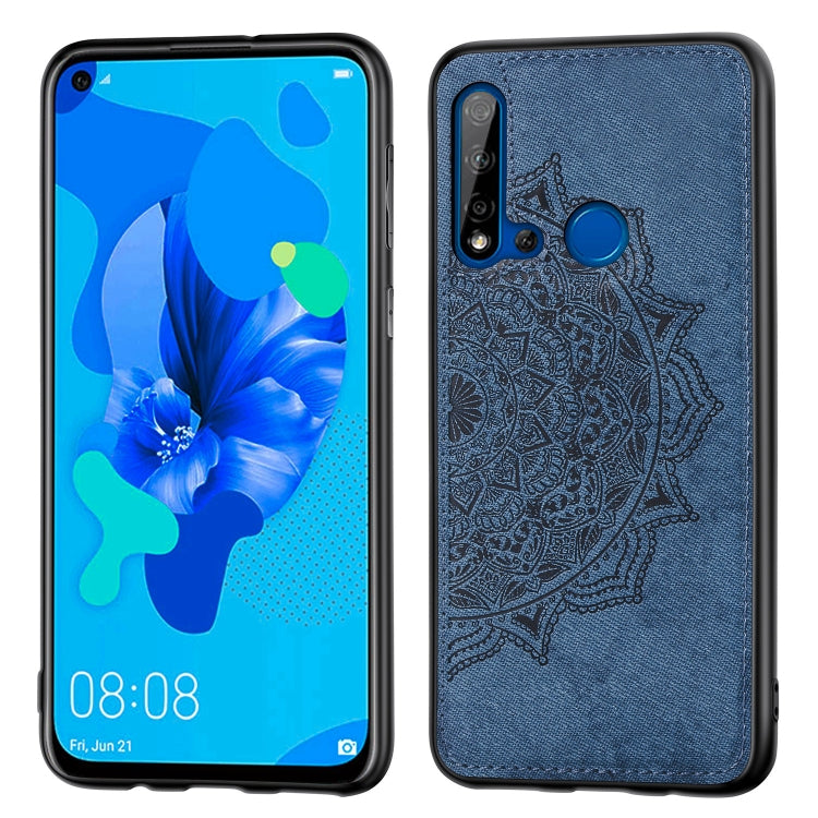 Embossed Mandala pattern PC + TPU + Fabric Phone Case for Huawei P20 Lite (2019) / Nova 5i,with Lanyard & Magnetic