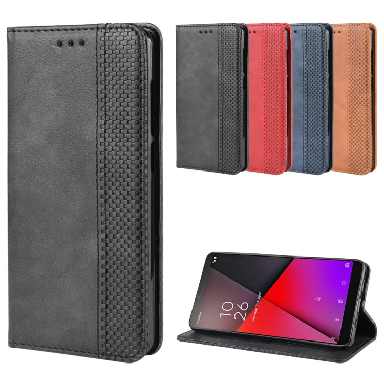 Magnetic Buckle Retro Crazy Horse Texture Horizontal Flip Leather Case for Vodafone Smart X9  , with Holder & Card Slots & Photo Frame