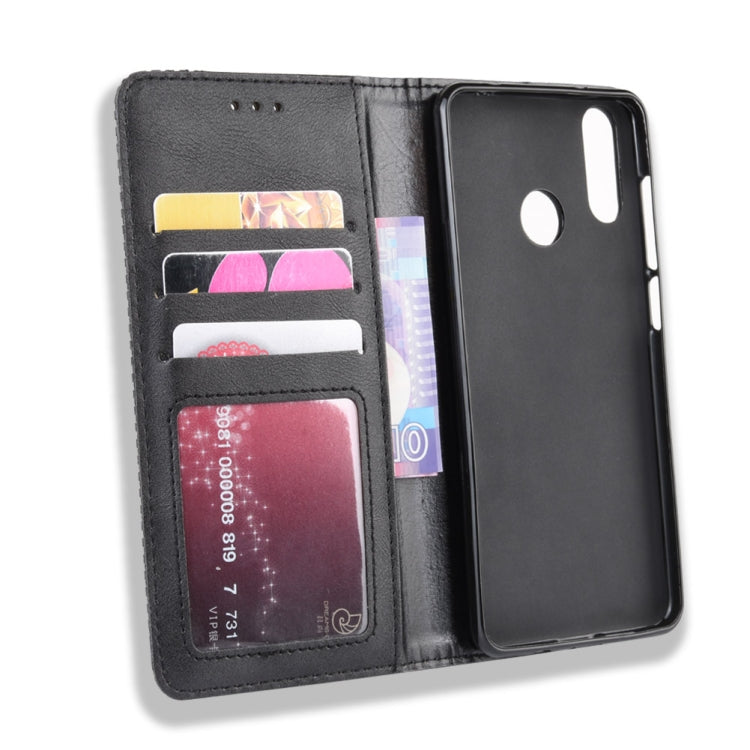 Magnetic Buckle Retro Crazy Horse Texture Horizontal Flip Leather Case for Vodafone Smart X9  , with Holder & Card Slots & Photo Frame