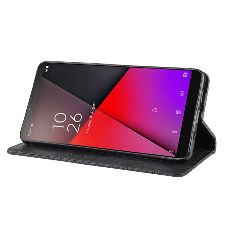 Magnetic Buckle Retro Crazy Horse Texture Horizontal Flip Leather Case for Vodafone Smart X9  , with Holder & Card Slots & Photo Frame