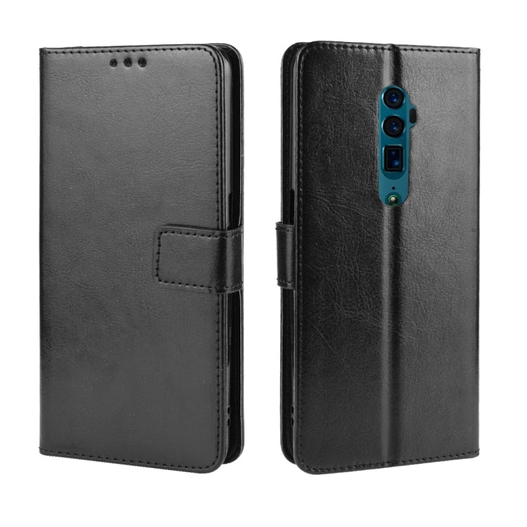 Retro Crazy Horse Texture Horizontal Flip Leather Case for OPPO Reno 10x Zoom / Reno 5G   , with Holder & Card Slots & Photo Frame