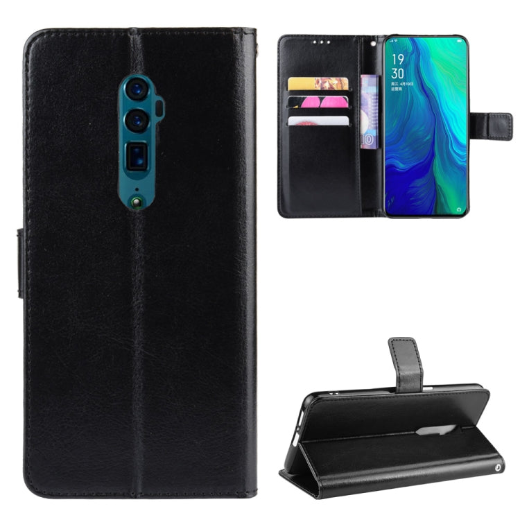 Retro Crazy Horse Texture Horizontal Flip Leather Case for OPPO Reno 10x Zoom / Reno 5G   , with Holder & Card Slots & Photo Frame