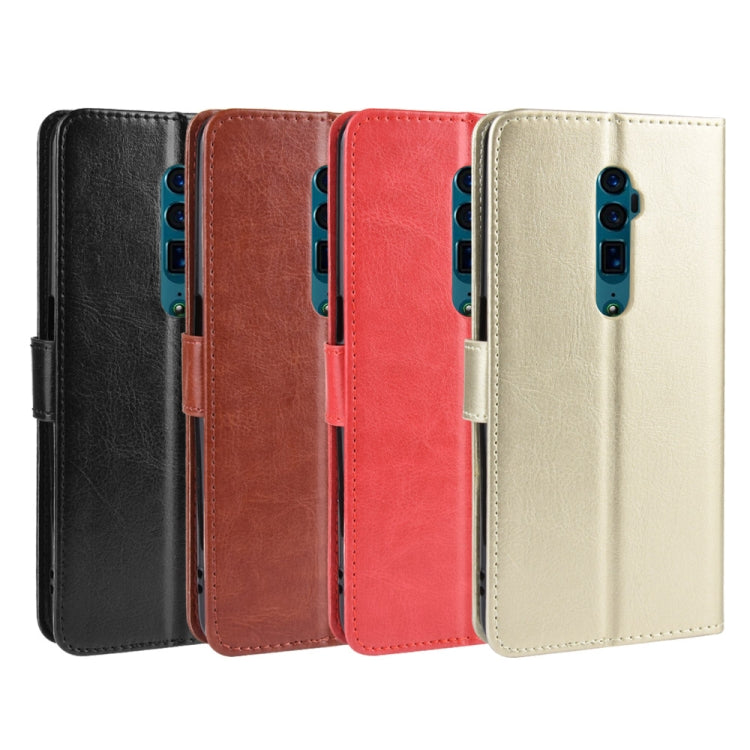 Retro Crazy Horse Texture Horizontal Flip Leather Case for OPPO Reno 10x Zoom / Reno 5G   , with Holder & Card Slots & Photo Frame