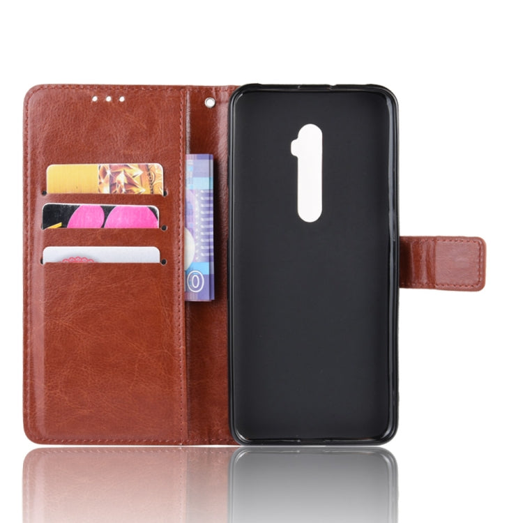 Retro Crazy Horse Texture Horizontal Flip Leather Case for OPPO Reno 10x Zoom / Reno 5G   , with Holder & Card Slots & Photo Frame
