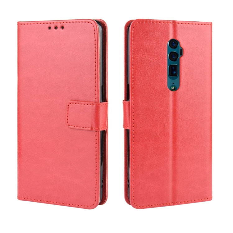 Retro Crazy Horse Texture Horizontal Flip Leather Case for OPPO Reno 10x Zoom / Reno 5G   , with Holder & Card Slots & Photo Frame