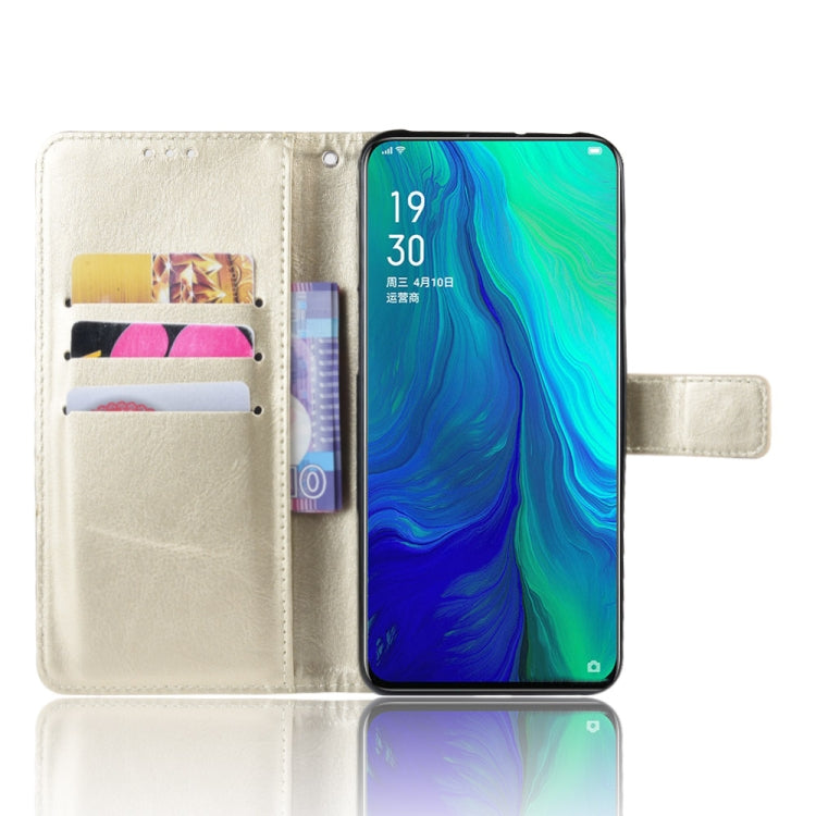Retro Crazy Horse Texture Horizontal Flip Leather Case for OPPO Reno 10x Zoom / Reno 5G   , with Holder & Card Slots & Photo Frame