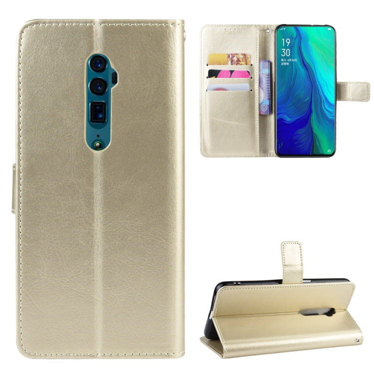 Retro Crazy Horse Texture Horizontal Flip Leather Case for OPPO Reno 10x Zoom / Reno 5G   , with Holder & Card Slots & Photo Frame