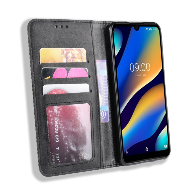 Magnetic Buckle Retro Crazy Horse Texture Horizontal Flip Leather Case for Wiko VIEW 3 LITE , with Holder & Card Slots & Photo Frame