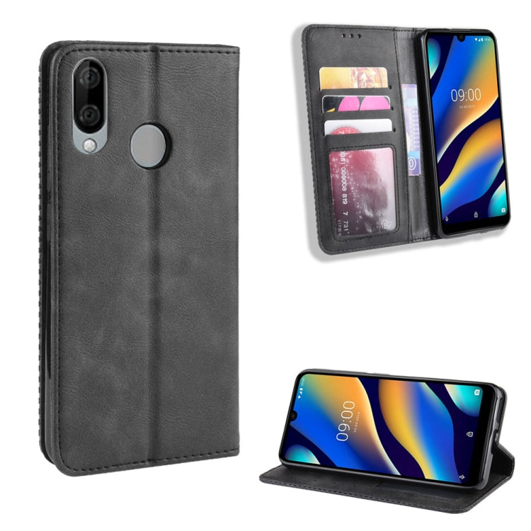 Magnetic Buckle Retro Crazy Horse Texture Horizontal Flip Leather Case for Wiko VIEW 3 LITE , with Holder & Card Slots & Photo Frame