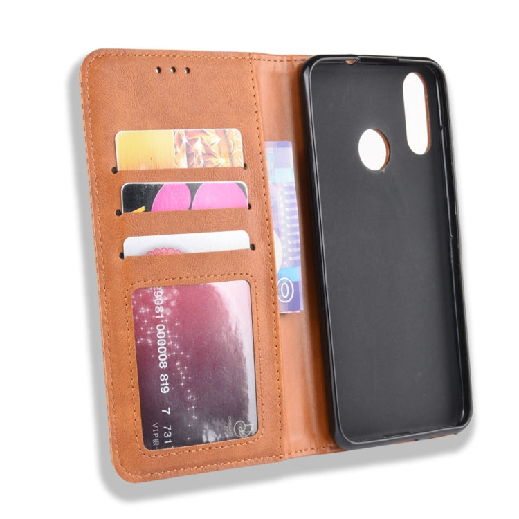 Magnetic Buckle Retro Crazy Horse Texture Horizontal Flip Leather Case for Wiko VIEW 3 LITE , with Holder & Card Slots & Photo Frame