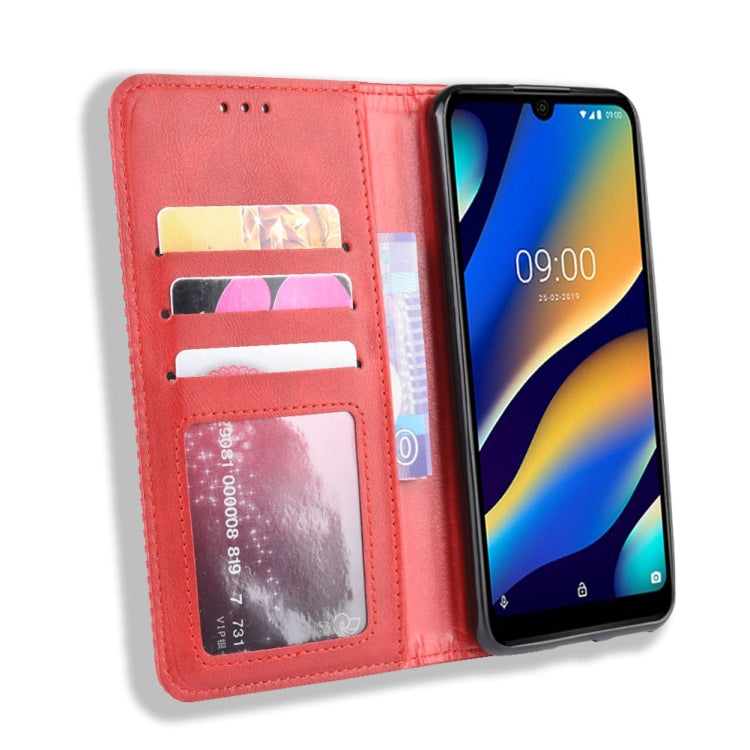Magnetic Buckle Retro Crazy Horse Texture Horizontal Flip Leather Case for Wiko VIEW 3 LITE , with Holder & Card Slots & Photo Frame