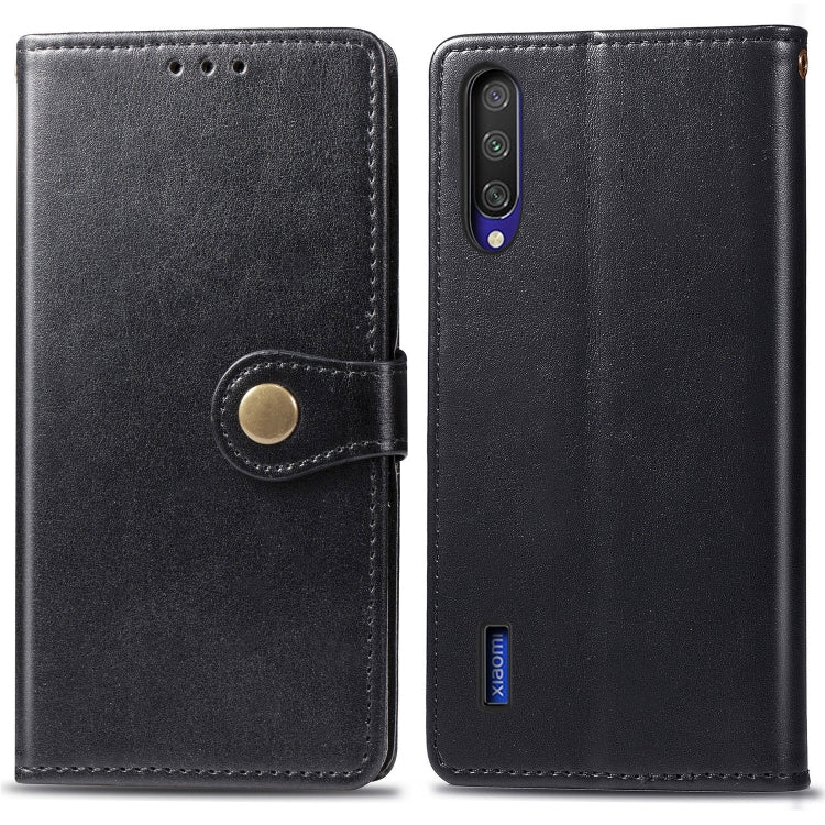 Retro Solid Color Leather Buckle Mobile Phone Protection Leather Case with Lanyard & Photo Frame & Card Slot & Wallet & Bracket Function for Xiaomi Mi CC9e