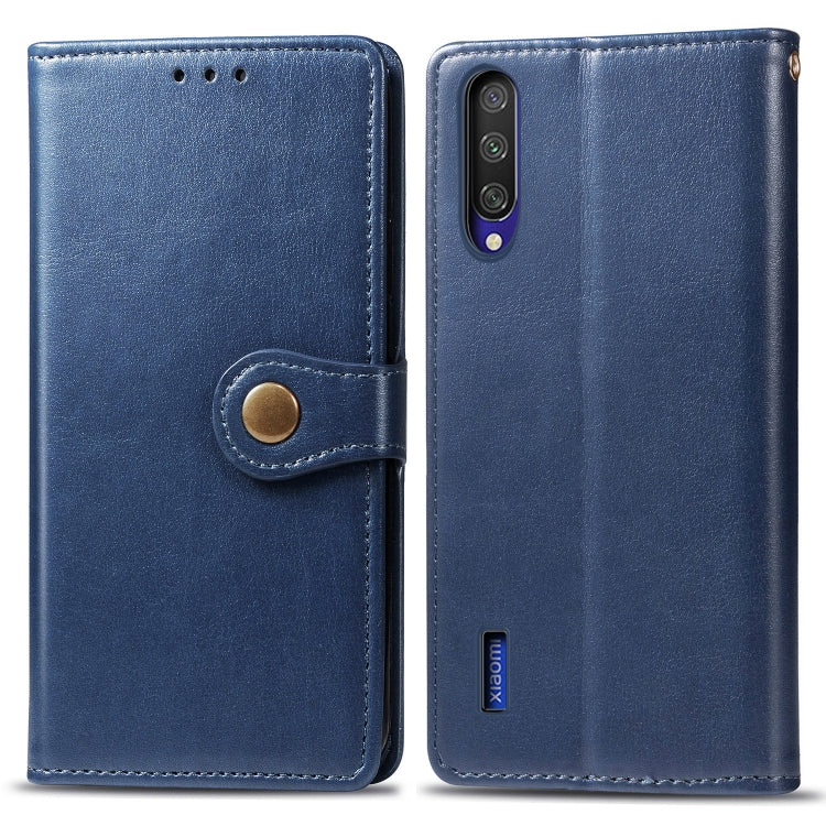 Retro Solid Color Leather Buckle Mobile Phone Protection Leather Case with Lanyard & Photo Frame & Card Slot & Wallet & Bracket Function for Xiaomi Mi CC9e