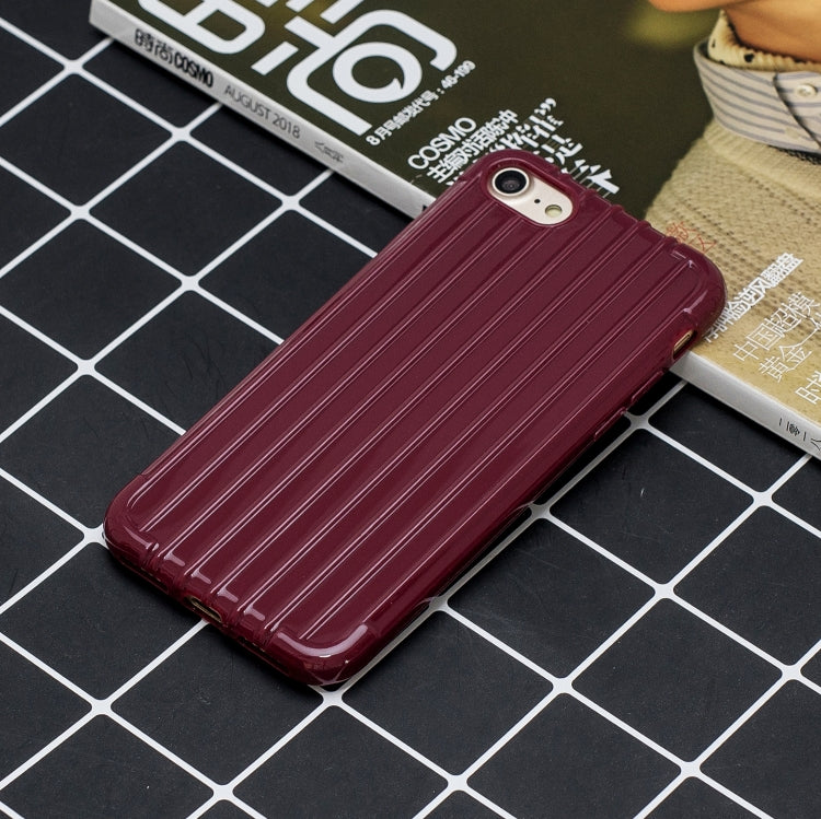 Suitcase Style Striped Soft TPU Case For iPhone SE 2020 & 8 & 7