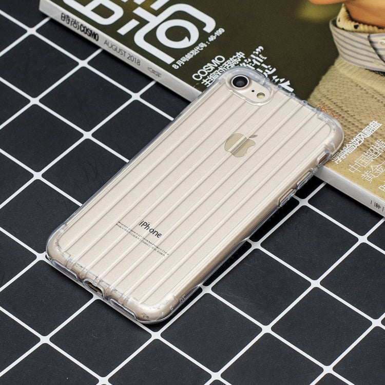 Suitcase Style Striped Soft TPU Case For iPhone SE 2020 & 8 & 7