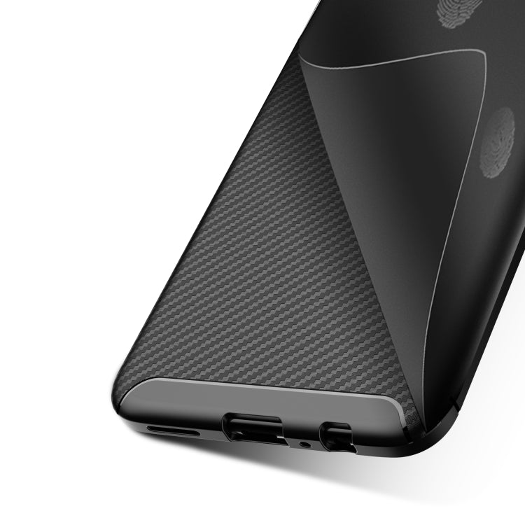 Carbon Fiber Texture Shockproof TPU Case for VIVO iQOO Neo(Brown)