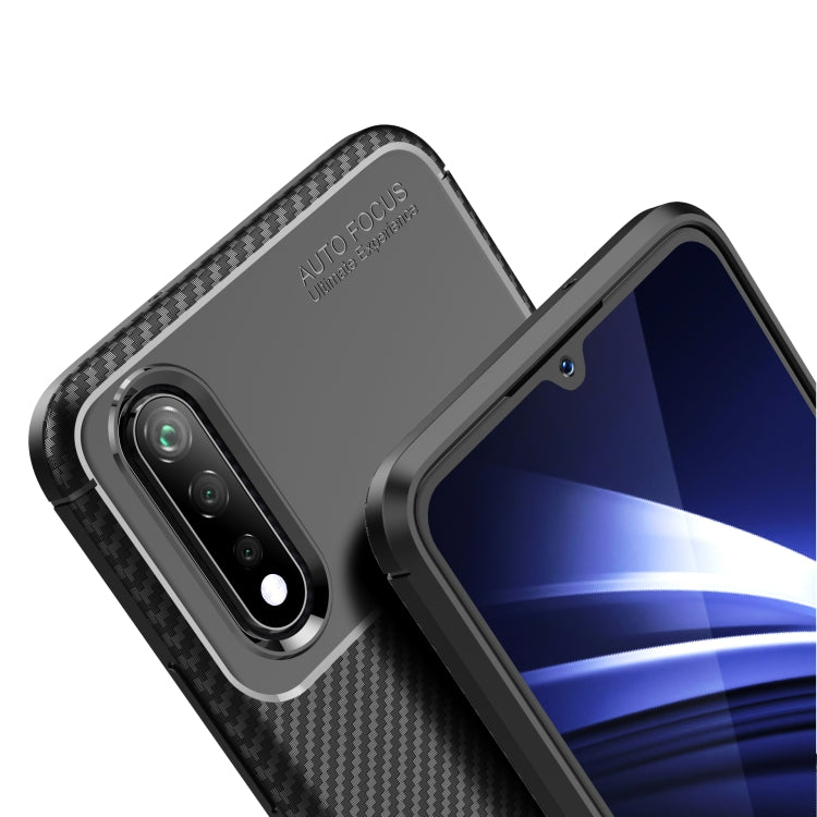 Carbon Fiber Texture Shockproof TPU Case for VIVO iQOO Neo(Brown)