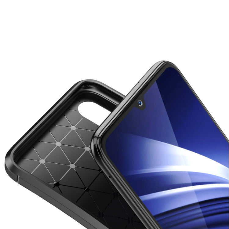 Carbon Fiber Texture Shockproof TPU Case for VIVO iQOO Neo(Brown)