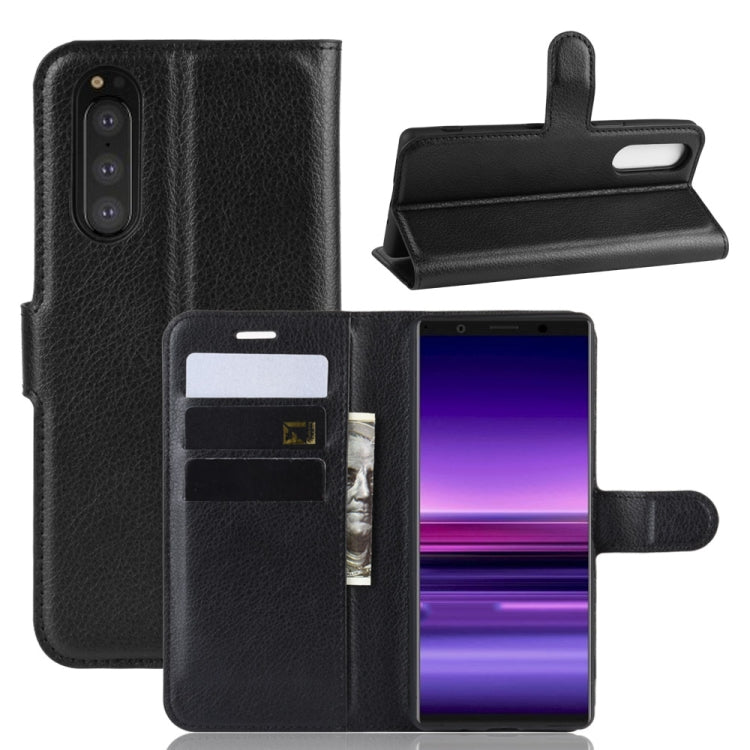 Litchi Texture Horizontal Flip Leather Case for Sony Xperia 2, with Wallet & Holder & Card Slots