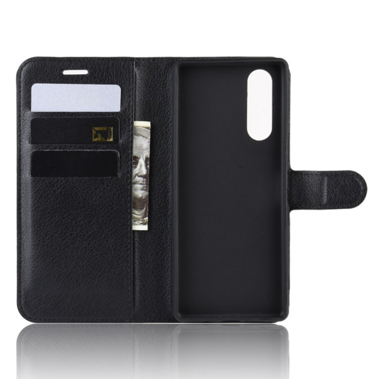 Litchi Texture Horizontal Flip Leather Case for Sony Xperia 2, with Wallet & Holder & Card Slots
