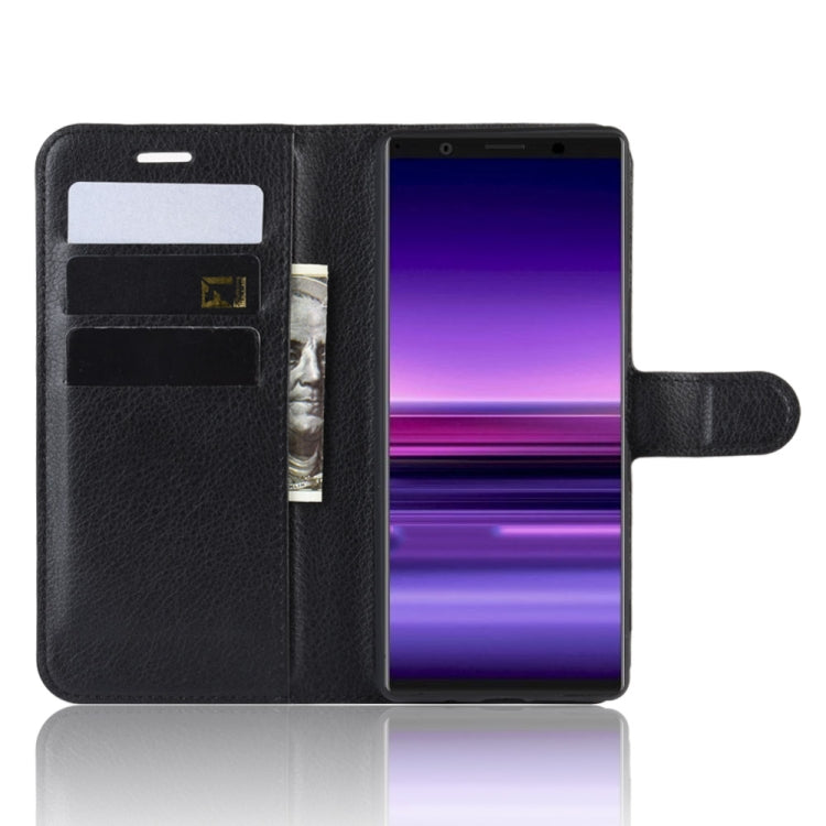 Litchi Texture Horizontal Flip Leather Case for Sony Xperia 2, with Wallet & Holder & Card Slots