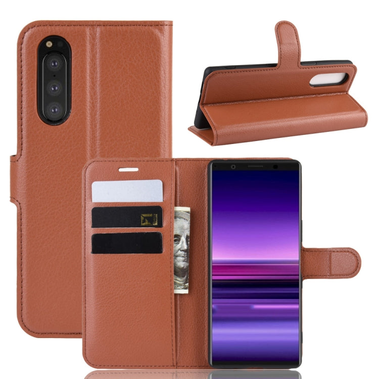 Litchi Texture Horizontal Flip Leather Case for Sony Xperia 2, with Wallet & Holder & Card Slots
