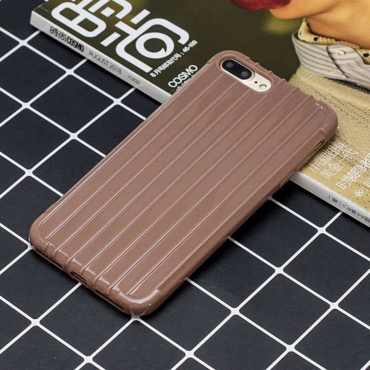 Suitcase Style Striped Soft TPU Case for iPhone 8 Plus & 7 Plus