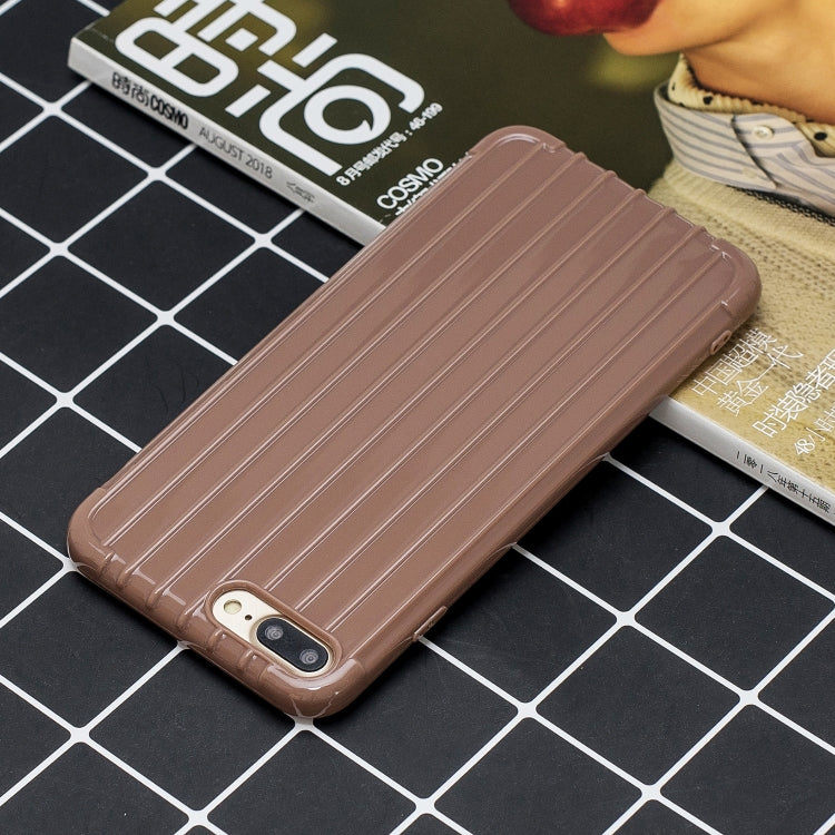 Suitcase Style Striped Soft TPU Case for iPhone 8 Plus & 7 Plus