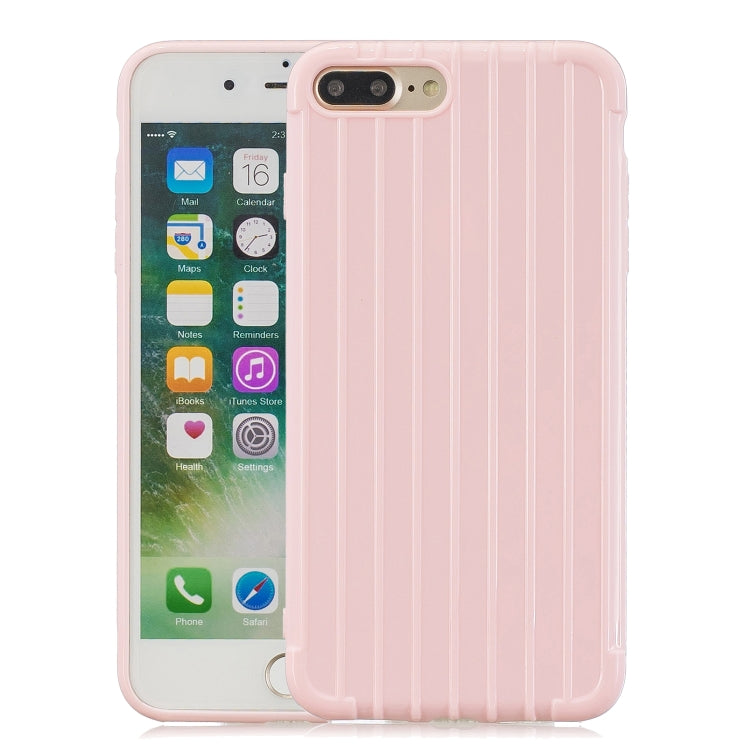 Suitcase Style Striped Soft TPU Case for iPhone 8 Plus & 7 Plus