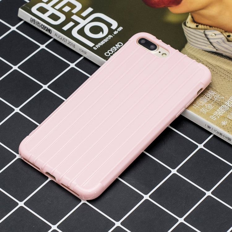 Suitcase Style Striped Soft TPU Case for iPhone 8 Plus & 7 Plus