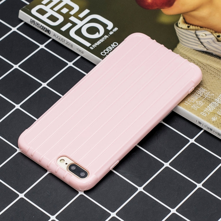 Suitcase Style Striped Soft TPU Case for iPhone 8 Plus & 7 Plus