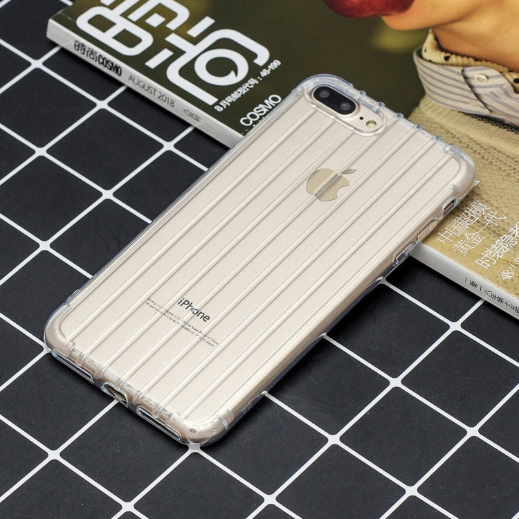 Suitcase Style Striped Soft TPU Case for iPhone 8 Plus & 7 Plus