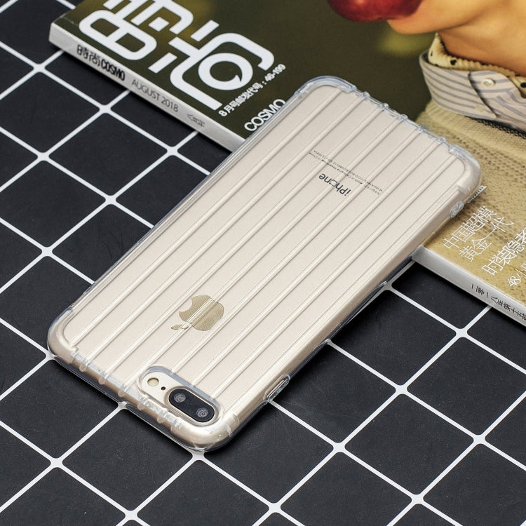 Suitcase Style Striped Soft TPU Case for iPhone 8 Plus & 7 Plus