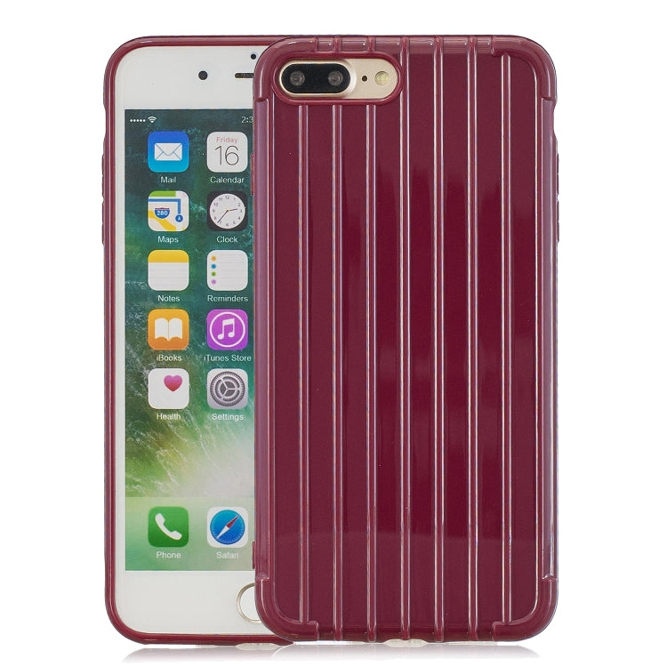 Suitcase Style Striped Soft TPU Case for iPhone 8 Plus & 7 Plus