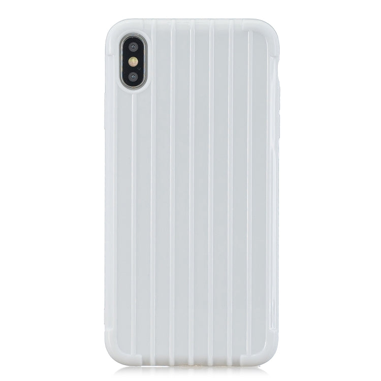For iPhone X / XS Suitcase Style Striped Soft TPU Case