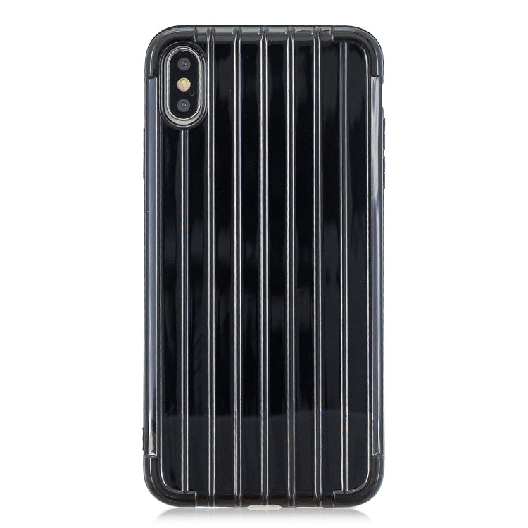 For iPhone X / XS Suitcase Style Striped Soft TPU Case