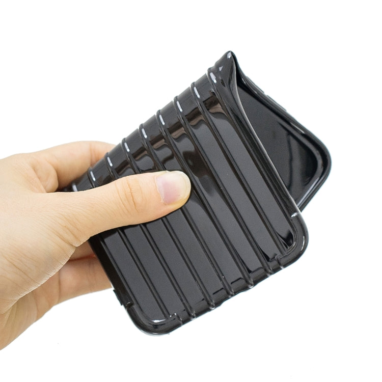 For iPhone X / XS Suitcase Style Striped Soft TPU Case