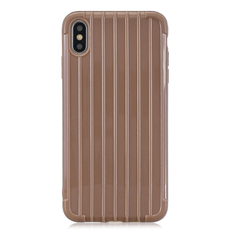 For iPhone X / XS Suitcase Style Striped Soft TPU Case