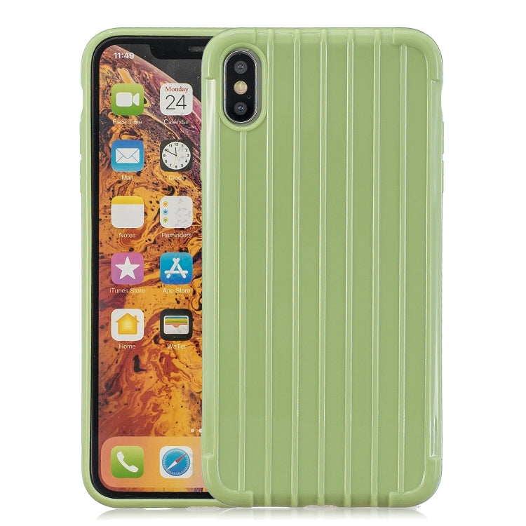 For iPhone X / XS Suitcase Style Striped Soft TPU Case