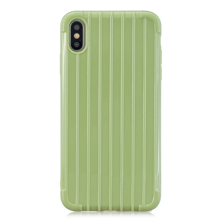For iPhone X / XS Suitcase Style Striped Soft TPU Case