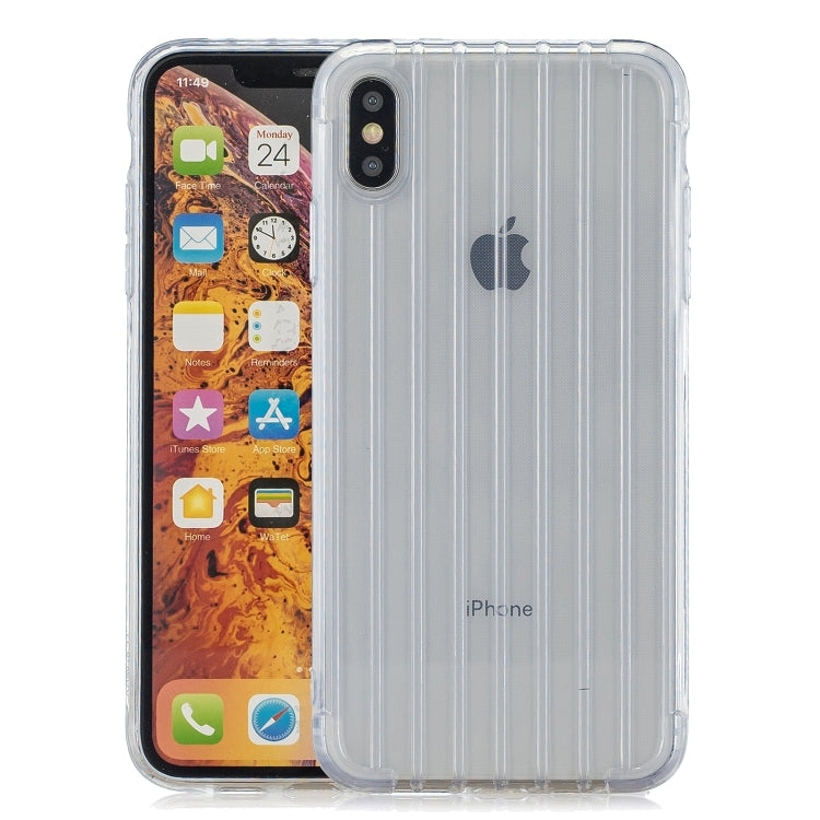 For iPhone X / XS Suitcase Style Striped Soft TPU Case