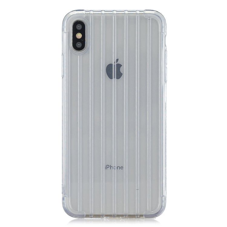 For iPhone X / XS Suitcase Style Striped Soft TPU Case